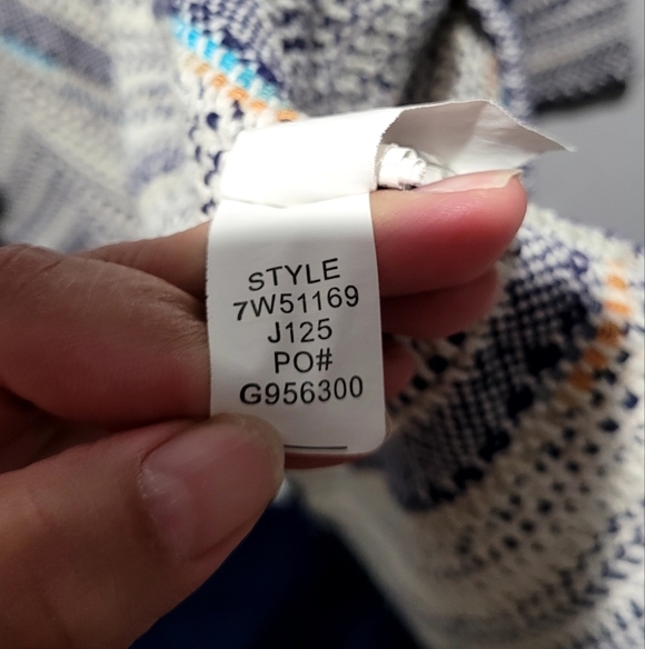 Lucky Brand Open Front Fringed Striped Cardigan Size Small - Picture 7 of 9